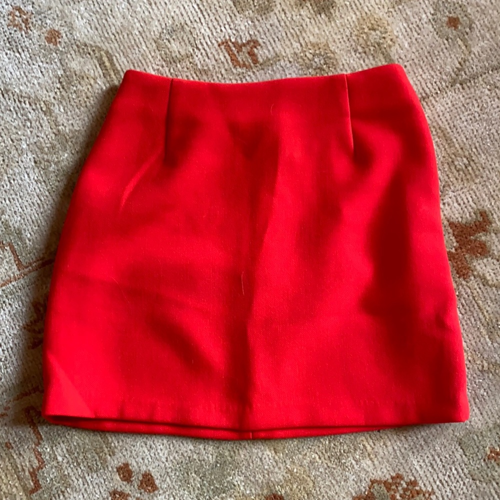 Red mini skirt